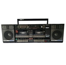 SONY CFS-W600 Stereo AM/FM Cassette Radio Y2K Boombox w Detachable Speakers