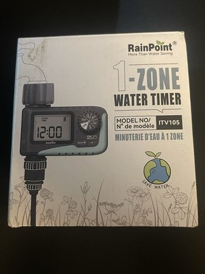 RAINPOINT Sprinkler Timer, Programmable Water Timer for Garden Hose, 1 Outlet