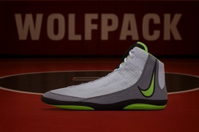 Nike Inflict 4 Wrestling Shoes Football Grey Lime Blast HM9674-102