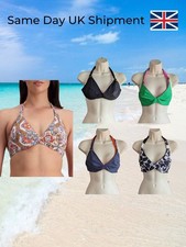 Moontide Bikini Tops Reversible Halterneck Bikinis Non Padded Swim Top Swimwear