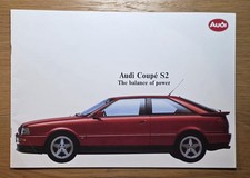 AUDI COUPE S2 (B4) 2.2L 5-CYL QUATTRO 20v ORIG. 1991 BROCHURE With Price List