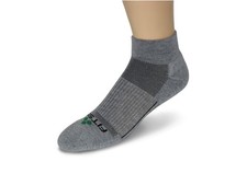 Fitsok CF2 Cushion Quarter Cut Sock, 3-Pack Large Gunmetal