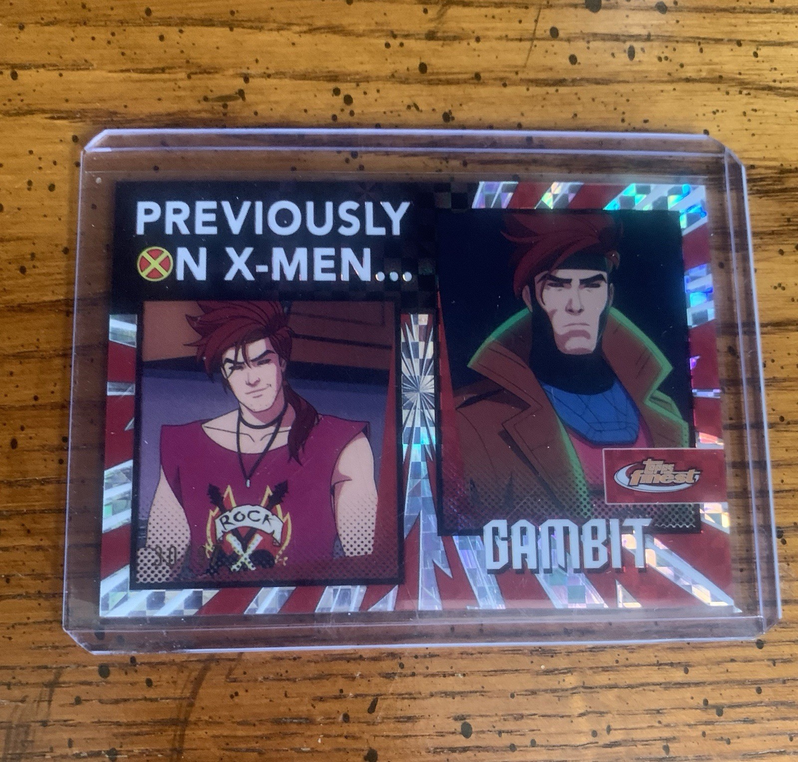 2025 Topps Finest X-Men ’97 GAMBIT Previously on X-Men X-Fractor /97 #PO25