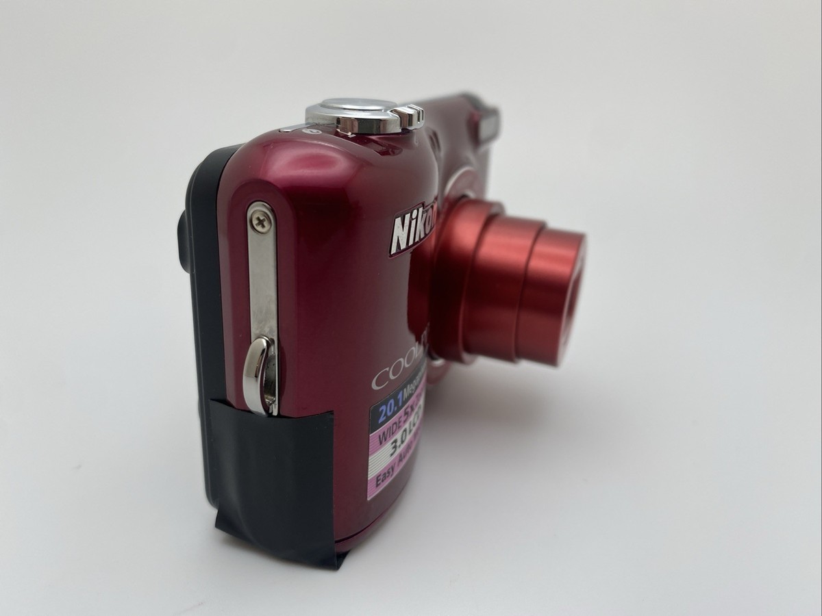 Nikon COOLPIX L28 20.1MP Digital Camera Red 5x Zoom -Broken