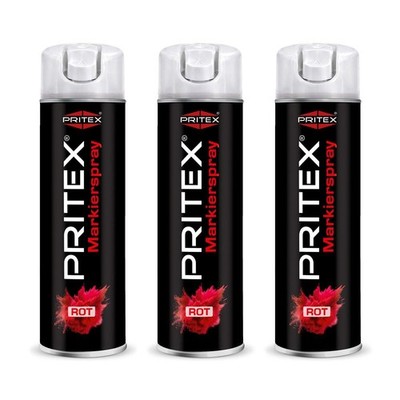 Markierspray Rot 3 x 500 ml Markierungsfarbe Marker Markierungsspray