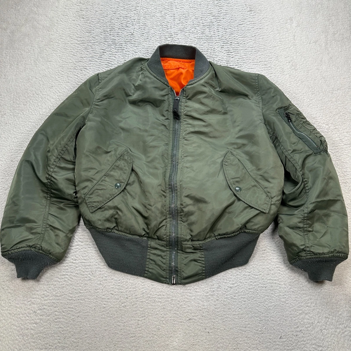 90s USA製 濃緑 alpha reversible ma-1 flight Vintage 90s Alpha