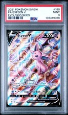 2021 POKEMON SWORD & SHIELD EVOLVING SKIES #180 FULL ART/ESPEON V PSA 9 SWSH FA