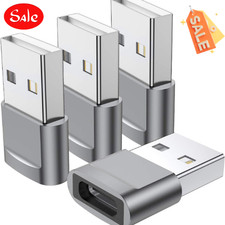 4-Pack USB C Female to USB Male Adapter Type C to USB A Charger Converter