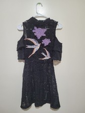 ASOS open Knit, Shoulder Embroidery Dove Floral Design Dress