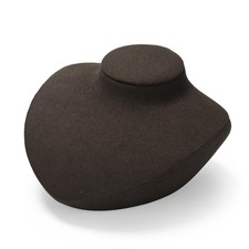 Luxury Microfiber Necklace Bust Jewelry Display Stand for Showcase Coffee Color