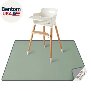 Baby Splat Mat for under High Chair, 50.4 X 50.4 Inch Wipeable Splash Mat, Water