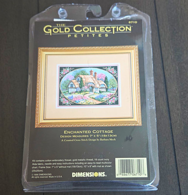 Dimensions Gold Collection Petites Enchanted Cottage Cross Stitch Kit