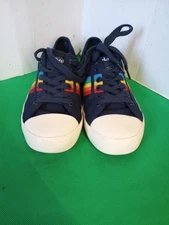 Gola Women's Coaster Rainbow Navy Blue Canvas Sneakers Size 7