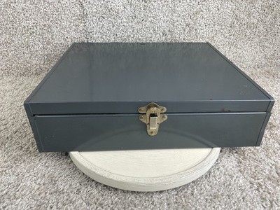 ASCO Handee Steel Letter File Document Storage Gray Metal Box
