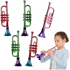 5-Piece Metallic Trumpet Set for Kids' Parties