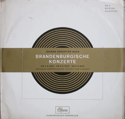 LP Bach Brandenburgische Konzerte Nr. 3 G-Dur, Nr. 4 G-Dur, Nr. 5 D-Dur Opera