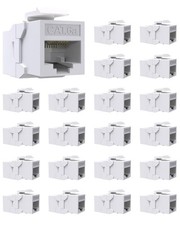 20-Pack Cat6A Keystone Jack Coupler RJ45 Female to Female UTP Inline White