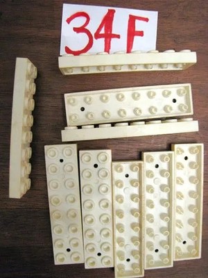 Italocremona Plastic City Constructions Vintage 9 mittellange weiße Ziegel
