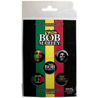 Bob Marley One Love Button Badge Pack Size One Size