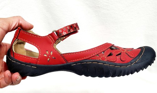 JBU by Jambu Wildflower Encore Mary Jane Size 8 Red Daisies 690856-J - Picture 3 of 10