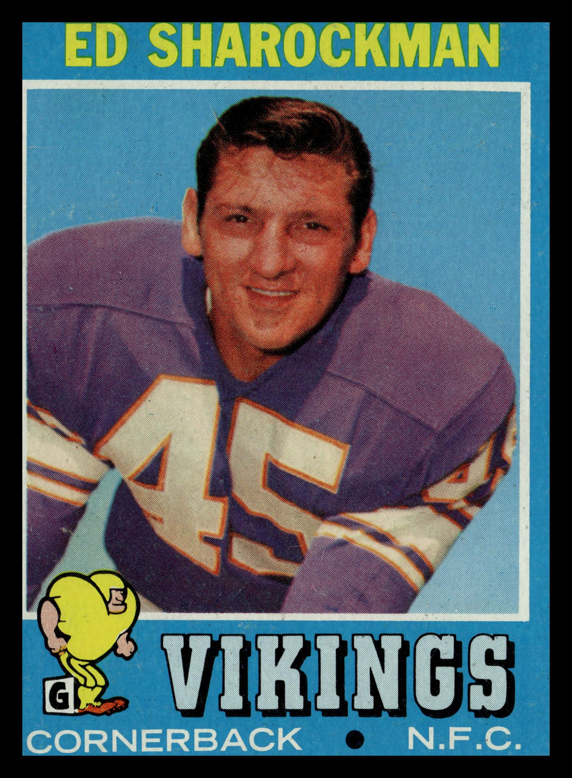 1971 Topps #253 Ed Sharockman CB Vikings