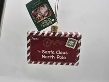 Old World Christmas Letter to Santa Glass Ornament 36281 New