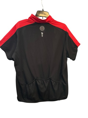 Schwinn Classic Black Red Bicycle Jersey 1/4 Zip Back Pockets Size Large - Picture 5 of 8