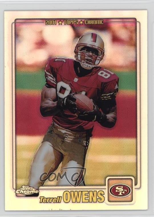 2001 Topps Chrome Refractor 558/999 Terrell Owens #189 HOF 2yl