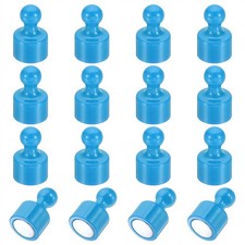 16pcs Magnets Push Pins, 0.8x0.5" Strong Fridge Magnets, Blue