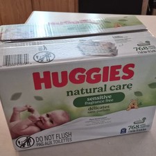 Huggies Natural Care Sensitive Fragrance Free Baby Wipes, 768 Count