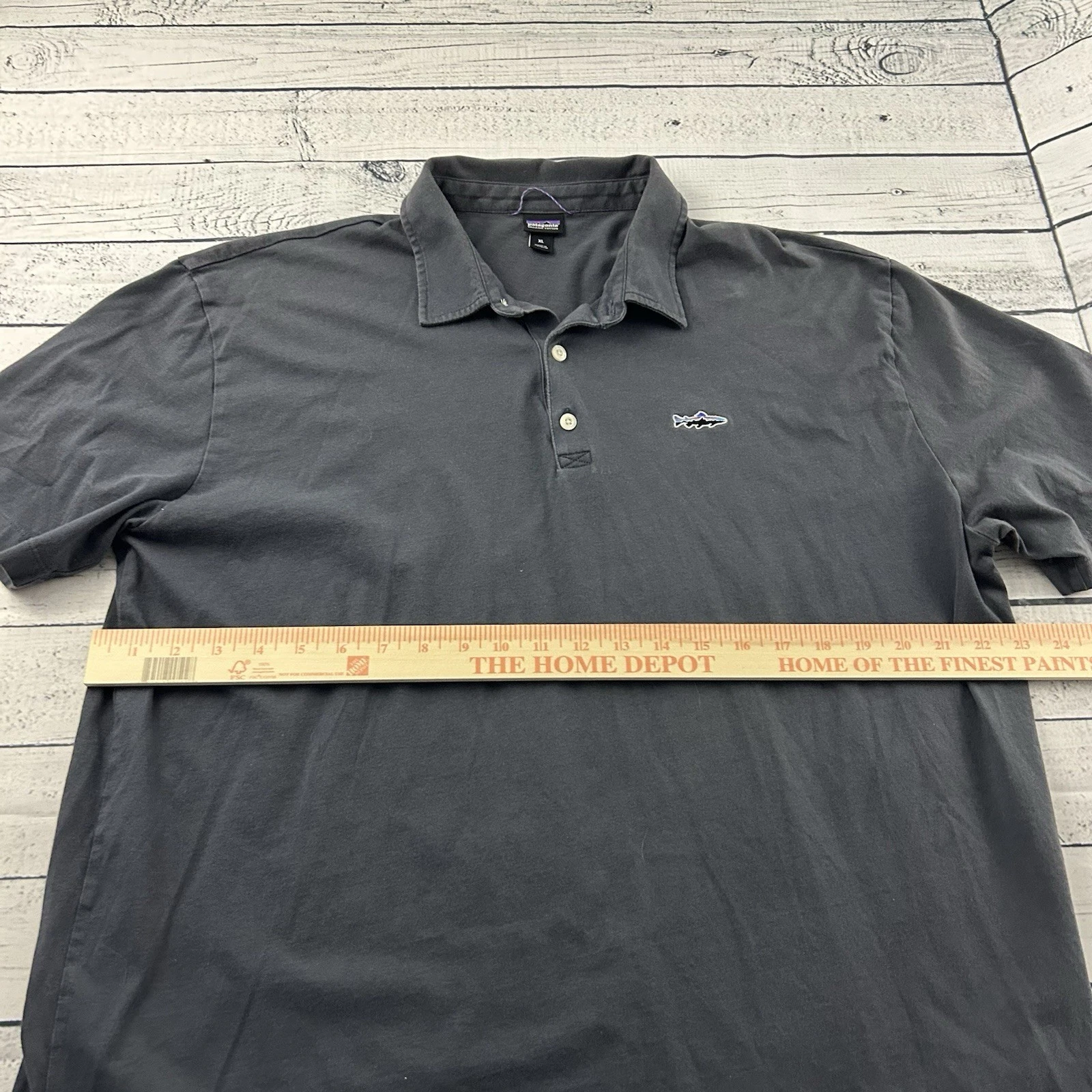patagonia trout fitz roy button front polo shirt