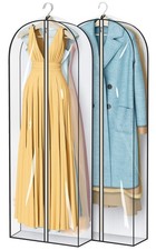 65" Clear Garment Bags for Hanging Clothes 4" Gusseted Dress Bags for Gowns L...