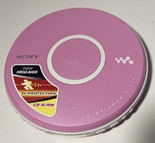 FAULTY Sony CD Walkman Model D-EJ011 PINK Portable CD Player - Spare or Repairs