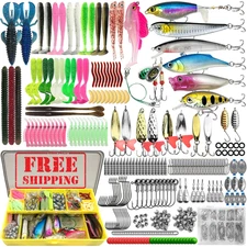 Fishing Lure Kit Trout Pike Bass Multi Lure Tackle Pro Gear Box Set Fish Gift