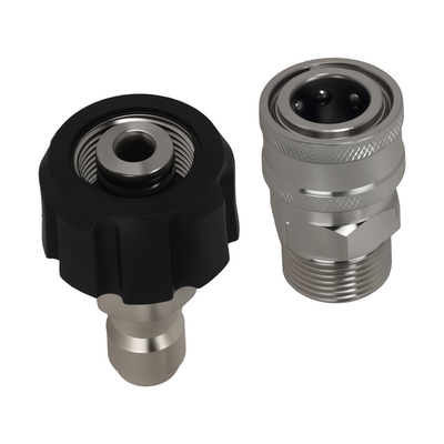 #ad 2x Pressure Washer Coupler Fitting M22 14 to 3 8quot; Quick Connect Stainless Steel $15.38