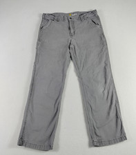 Carhartt Pants Men's 34x30 Relaxed Fit Workwear Utility Ripstop Distressed
