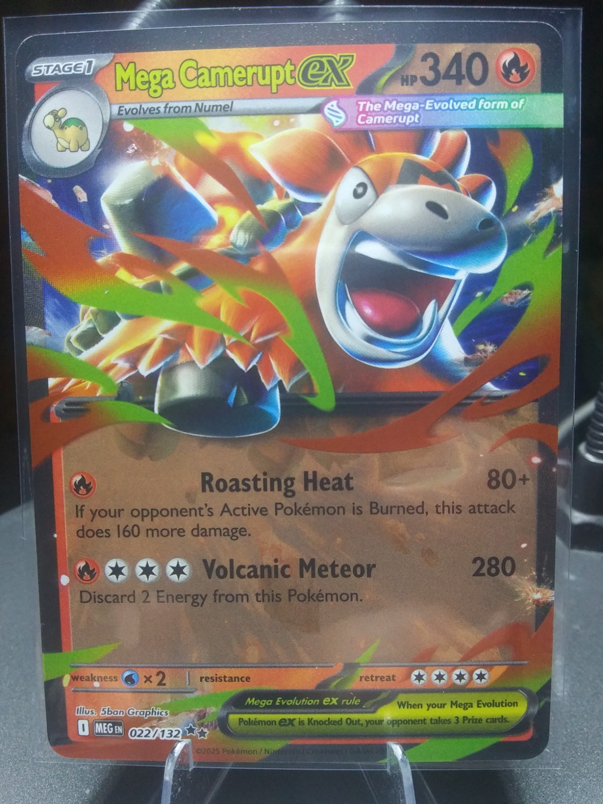 Mega Camerupt ex 022/132 Me01: Mega Evolution Holo