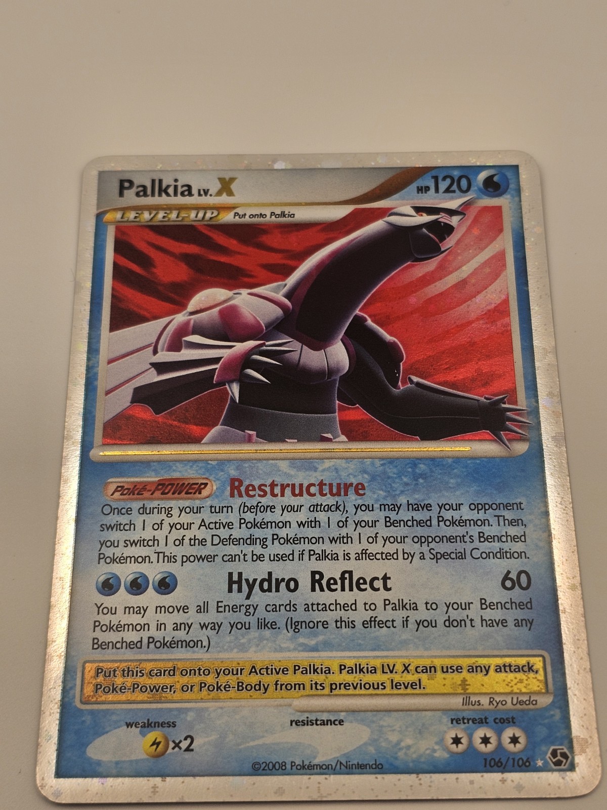 Palkia LV.X Ultra Rare Holo Great Encounters 106/106 LP Pokemon TCG