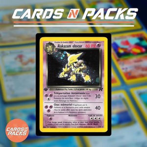 Carte Pokemon Alakazam obscur 1/82 HOLO Team Rocket Edition 1 Exc.