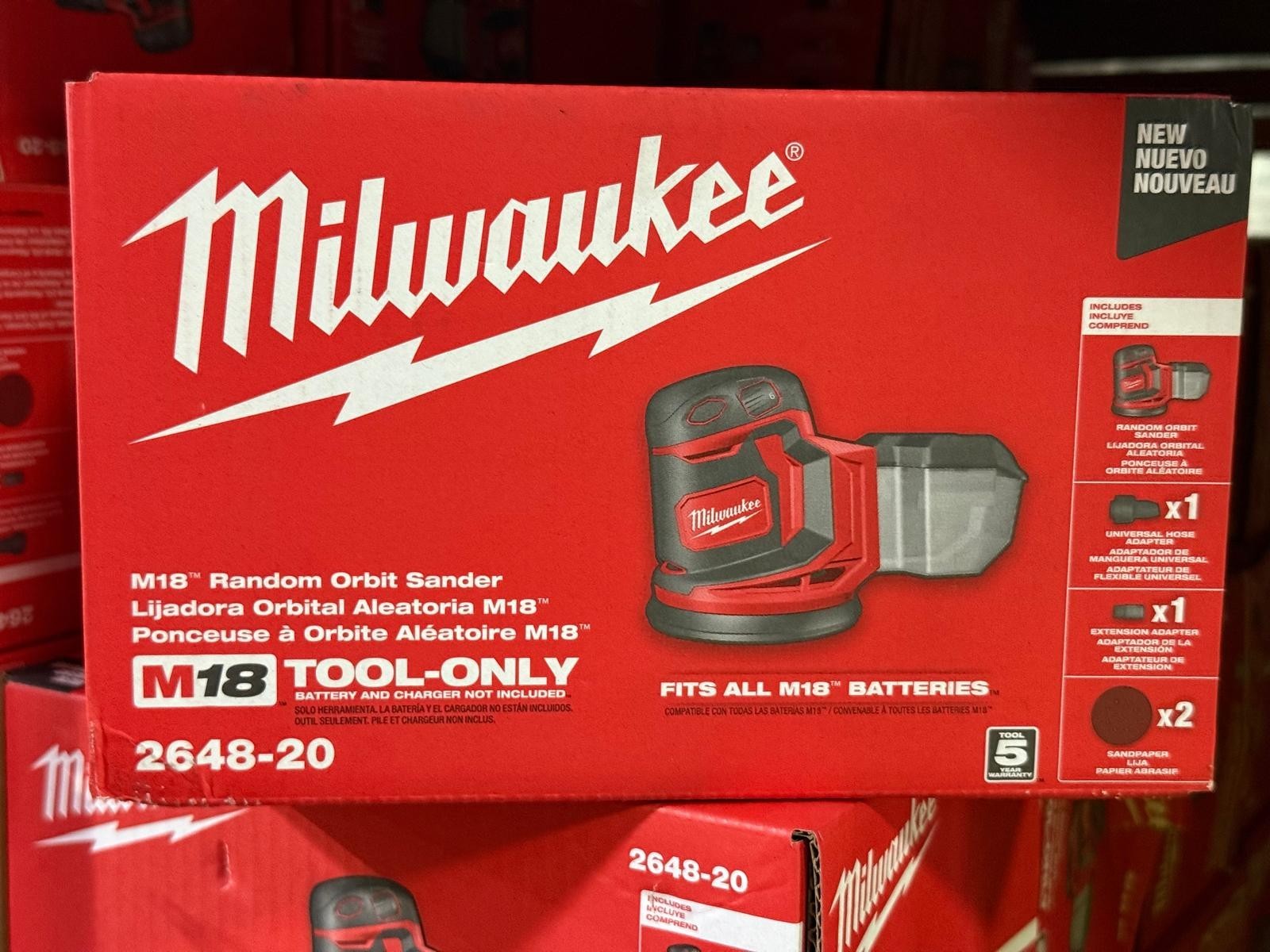 Brand new Milwaukee 2648-20 M18 Random Orbit Sander