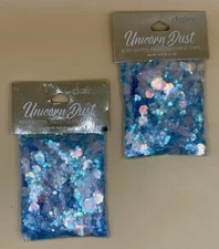2 Packs Of Unicorn Dust Body Face Glitter By Claire’s  .28 Ounces Each Pack New