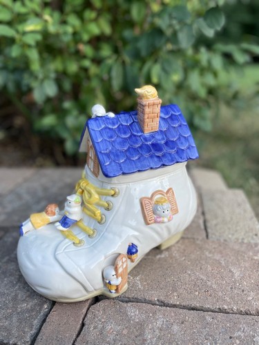 1986 Fitz and Floyd Keksdose "Old Woman Who Lived in the Shoe" - Bild 2 von 7