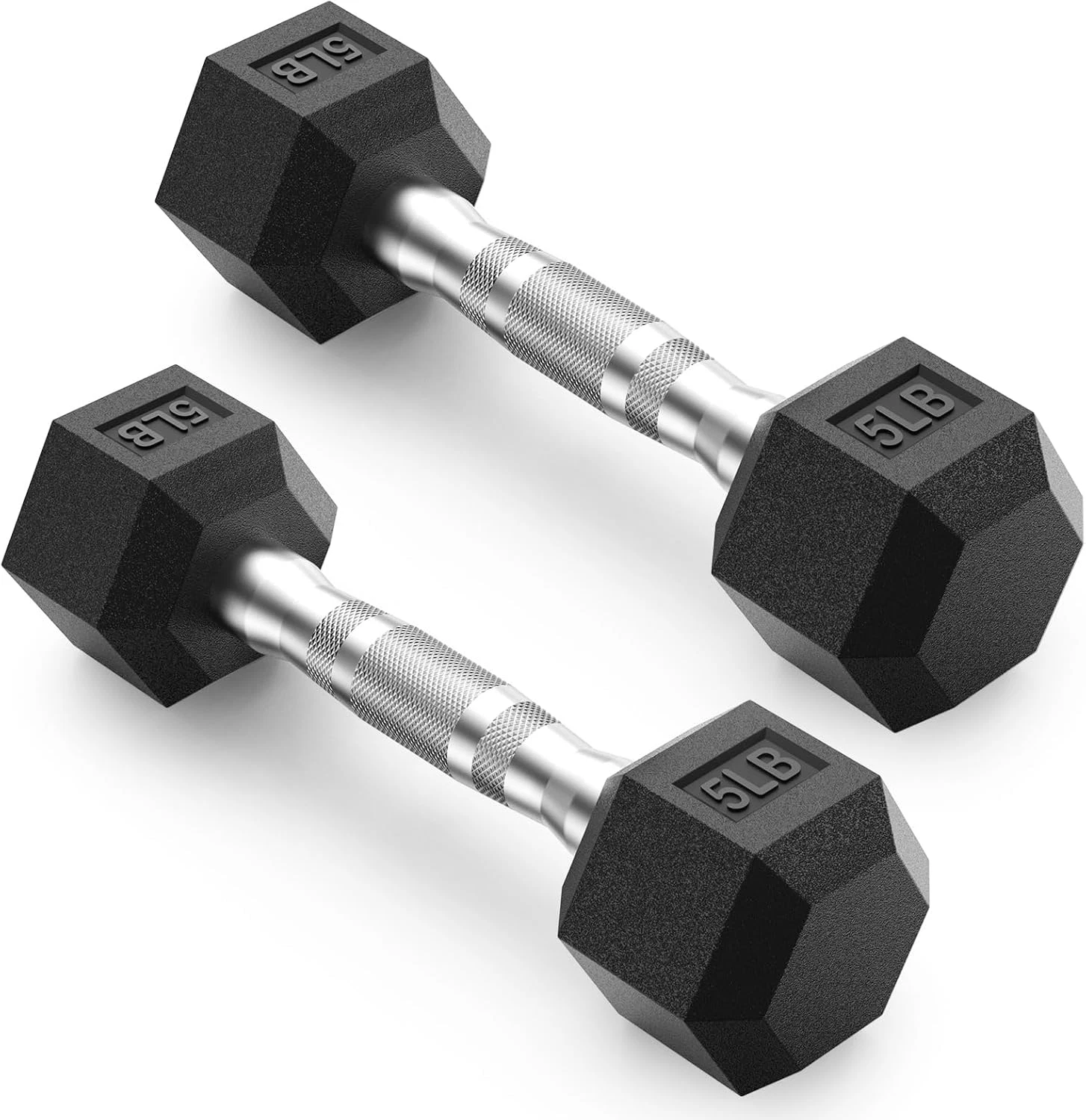 Mancuernas de Goma HEX Dumbbell Set 2.5-125lb para Gimnasio en Casa Ejercicio