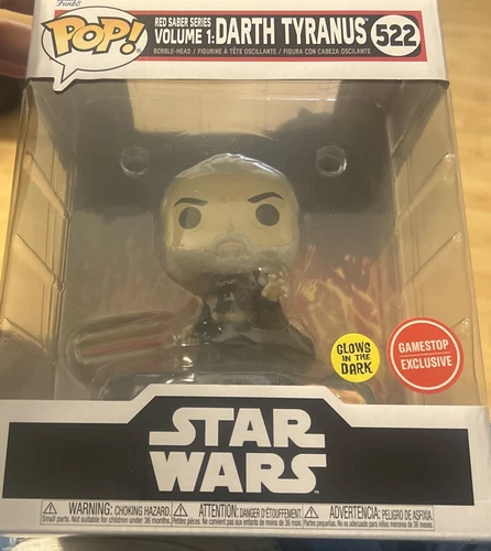 Funko Pop! Star Wars Red Saber Series Vol 1: Darth Tyranus 522-Glows In The Dark
