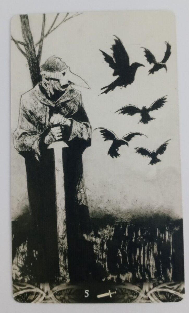 Murder of Crows Tarot Card by Corrado Roi 5 Of Swords 4.75
