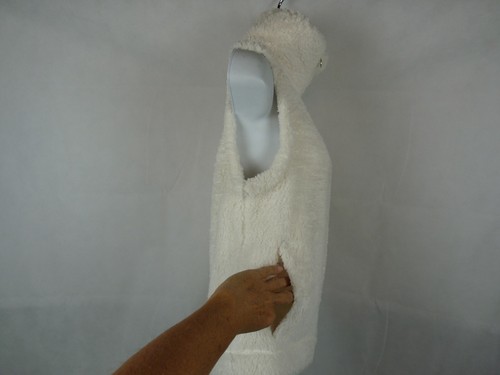 Tommy Hilfiger Faux Fur White Vest Full-Zip New With Tags Size Petite Small - Picture 5 of 11