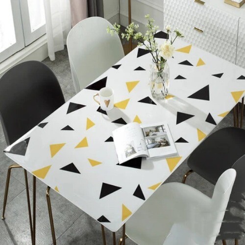 Retro Soft Glass Tablecloth Waterproof Desktop Protector Coffee Table Mat PVC - Picture 21 of 21