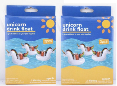 Unicorn Drink Float, Floating Drink Holders, 3 pcs x 2 = 6 TOTAL - FREE SHIPPING