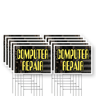 Computer Repair Yard Sign PC and Laptop Fixes, Virus Removal, Technical Services