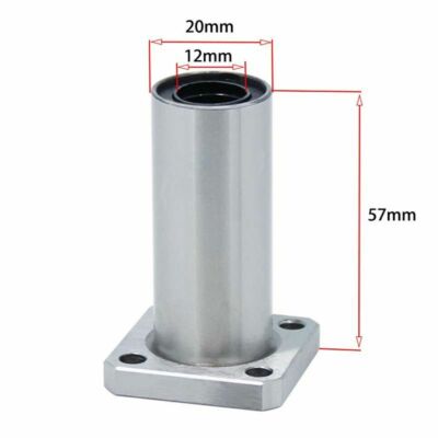 1X 3D Printer DIY UM2 Ultimaker2 Lengthen Square Flange Linear Bearings LMK12LUU